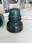 3 Vintage/Antique  Glass Insulators Green And Teal Brookfield, NY, Hemingray  — photo 8