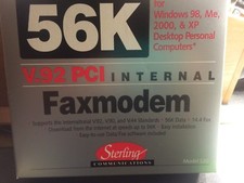 Internal Fax modem Sterling 56K V.92 PCI S2 For Windows 98,Me, XP, 2000