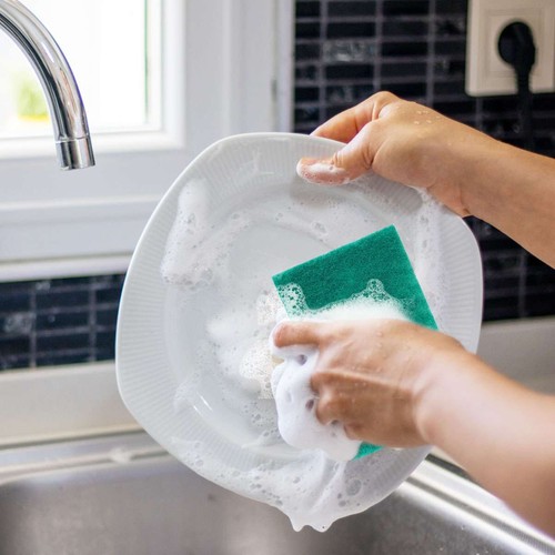 Pack of 10 Heavy Duty Scouring Pads for Home & Kitchen Scour Scrub Cleaning Pad - Picture 7 of 13