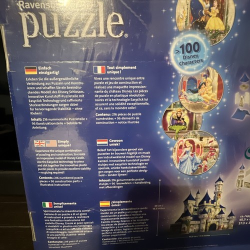 Ravensburger Disney Castle 3D Puzzle Princess Themed 216 pcs Factory Sealed - Picture 5 of 7