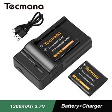 2X 1300mAh Battery LI-50B+Charger For Olympus Tough TG-610 TG-810 6020 8000 8010