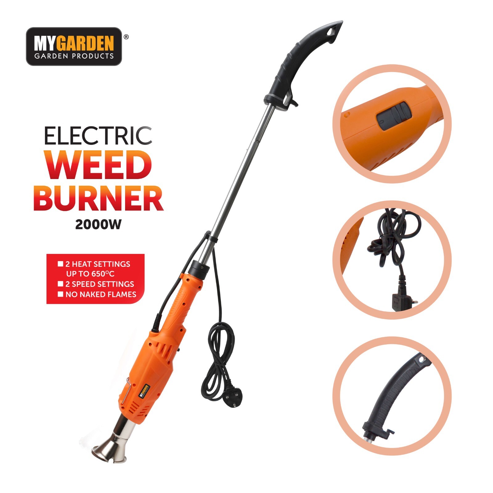 Electric Weed Burner Killer Eco Friendly Weeding Tool With 4