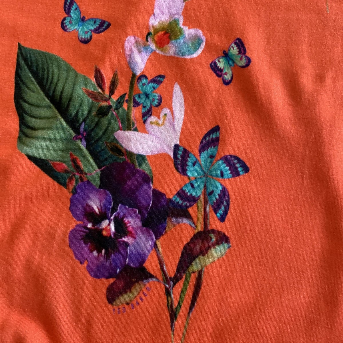 TED BAKER ☆ ワンピース Joele ボルドー Ted Baker London Orange Joelia Tropical Oasis Bodycon Dress