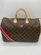 Louis Vuitton Speedy Duffle 40 Brown Leather Customized Travel Bag
