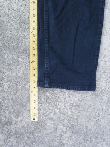 Pantaloni Denim Vintage Levi's 554 Da Uomo 34x31 Actual Lavaggio Scuro Made in USA - Foto 7 di 11