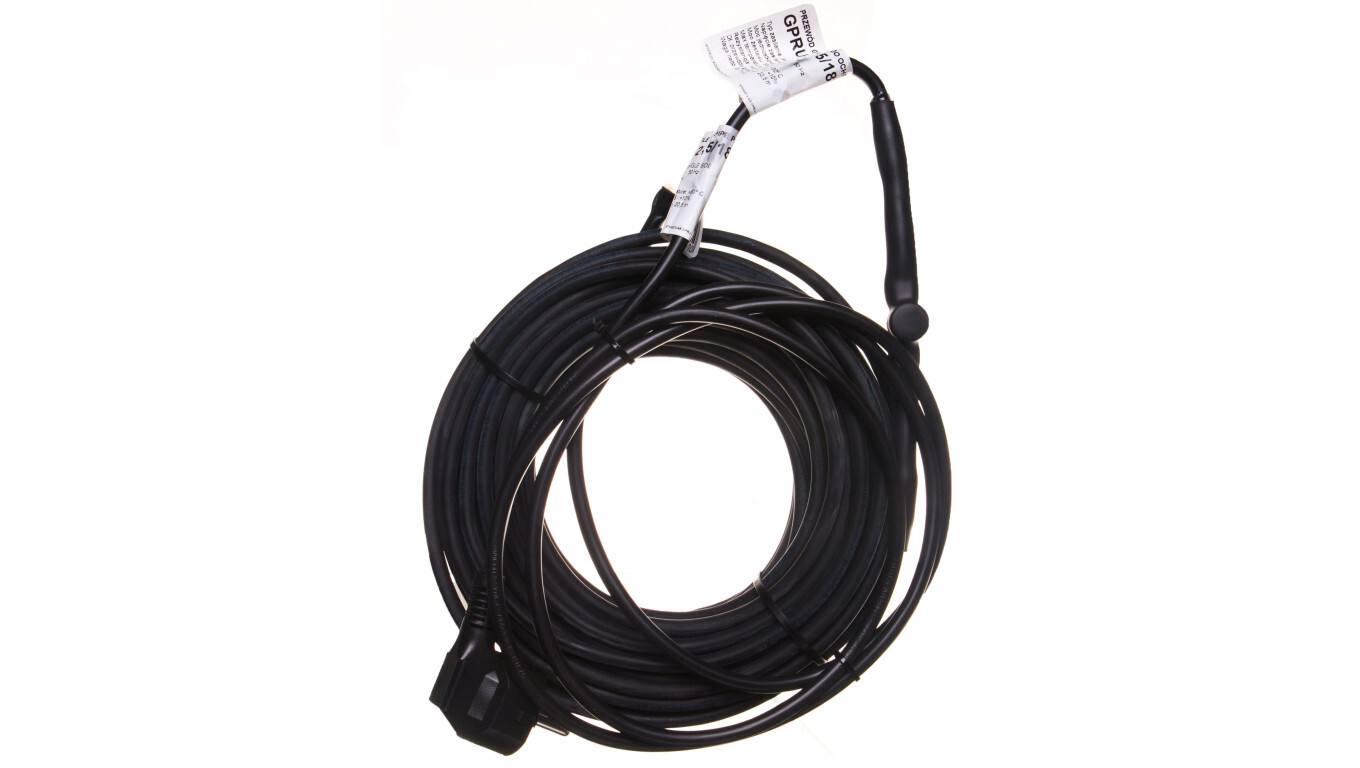 Heating cable for pipes 18W / m 20.5m GPRU-20.5 / 18 with bimetal thermos /T2UK