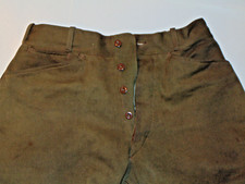 VTG 1910s-20s EQUESTRIAN PANTS LEATHER KNEE PATCHES/BUTTON FLY/PHILA 30" WAIST