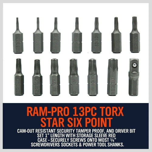 14 Torx Bit Set Torq Hex Star Spanner Tri Wing Screwdriver Tamper Proof Security - Picture 8 of 10