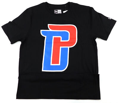Detroit Pistons DP Logo Sec Crew T-Shirt Mens (2XL) Black New Era 770715 NWT