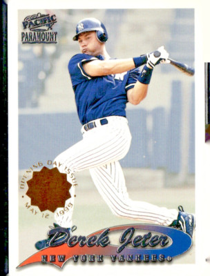 1999 PACIFIC PARAMOUNT OPENING DAY ISSUE BLANK SERIAL #162 DEREK JETER 1/1