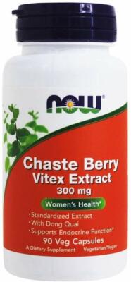 NOW FOODS, CHASTE BERRY VITEX EXTRACT 300mg Frauen Gesundheit 90 Veg. Kapseln