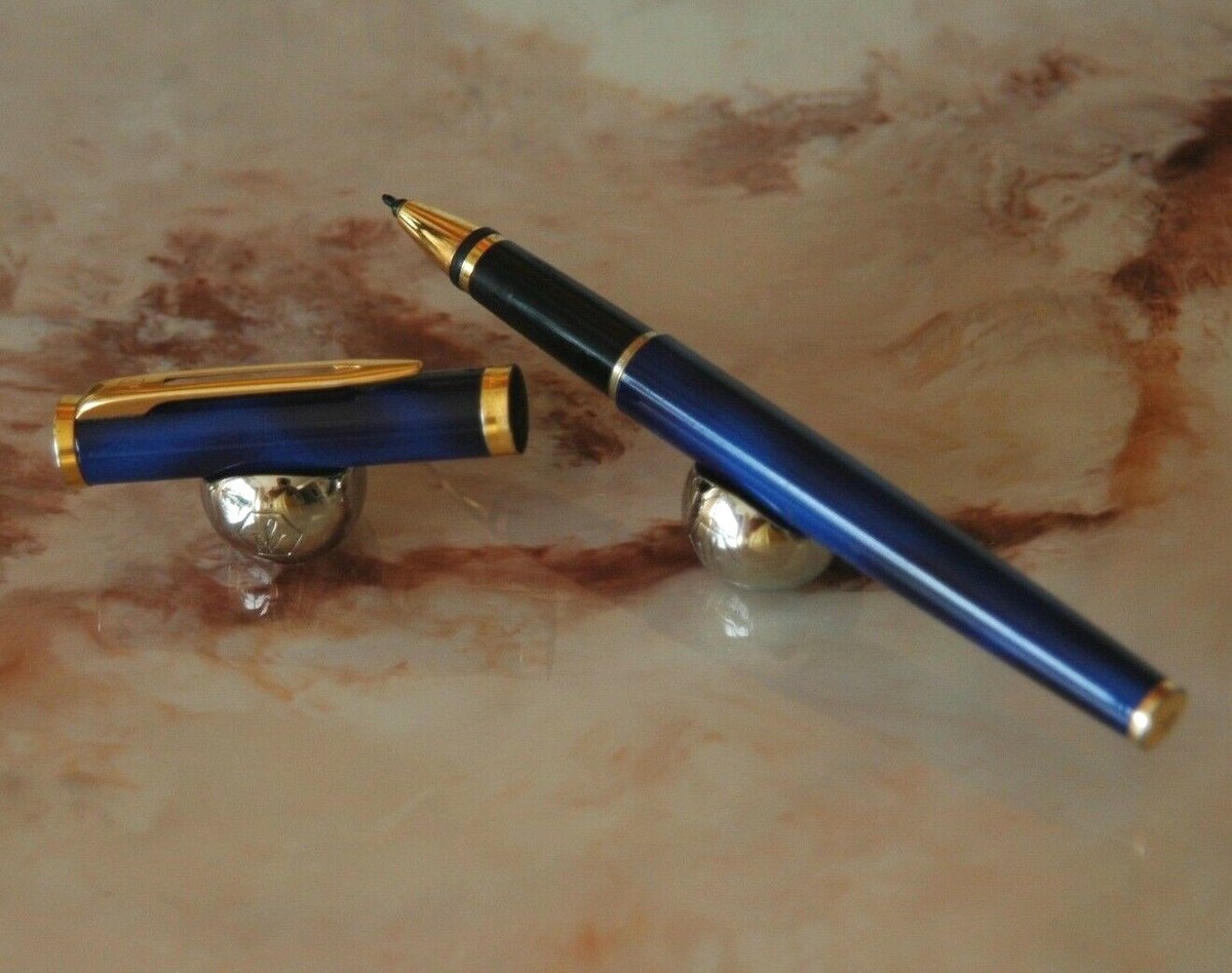 Stylo Roller Waterman Captivant Laqué Bleu M46 - Occasion De Qualité