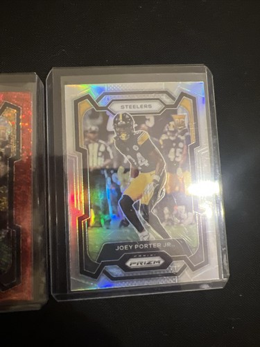 2023 NFL Prizm Joey Porter Jr Rc Lot Red Sparkle And Silver - Picture 3 of 6
