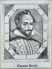 GIOVANNI BARCLAI WRITER (1582-1621) MONSOON BRIDGE PORTRAIT 17TH CENTURY ENGRAVING