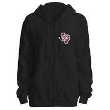 Texas A&M Aggies Full Zip Hoodie Left Chest Logo