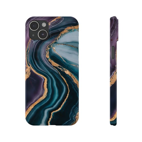 Für iPhone 16 Pro Max, 15, 14, 13-11 Slim Handyhülle, Luxus Marmor Design Cover - Bild 20 von 83