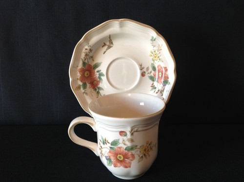 Mikasa Heritage Capistrano F2010 One (1) Flat Tea Cup & Saucer Set More Avail. - Picture 2 of 12