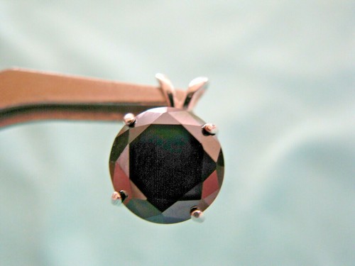 2.77ct 100% NATURAL EARTH MINED REAL BLACK DIAMOND NECKLACE,CERTIFICATE, PRETTY - Picture 3 of 10