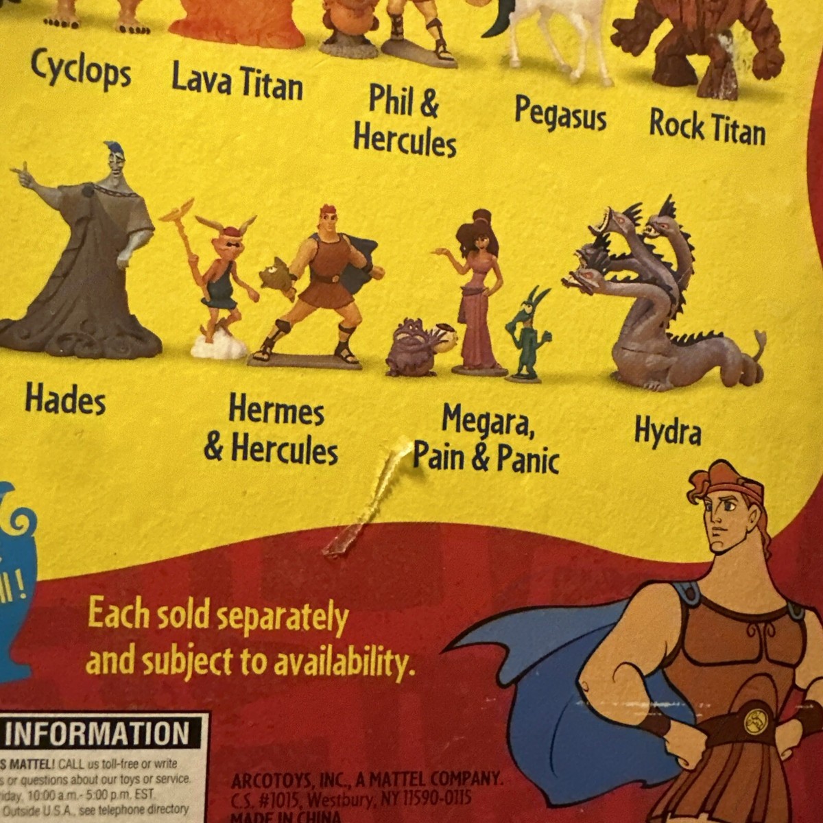 Disney Hercules Rock Titan Vintage Mattel Sealed new | eBay