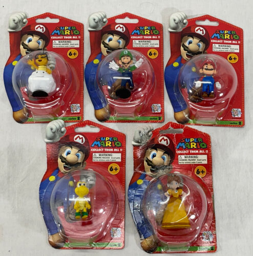 Nintendo Super Mario Bros. Popco Mini Figure Series 2 Lot of 5 Daisy Luigi Koopa - Afbeelding 1 van 9