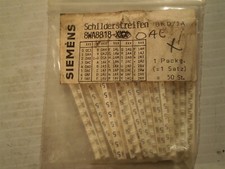 Partial Pack with 410 remaining: Siemens Labels Part No. 8WA8818-0AE