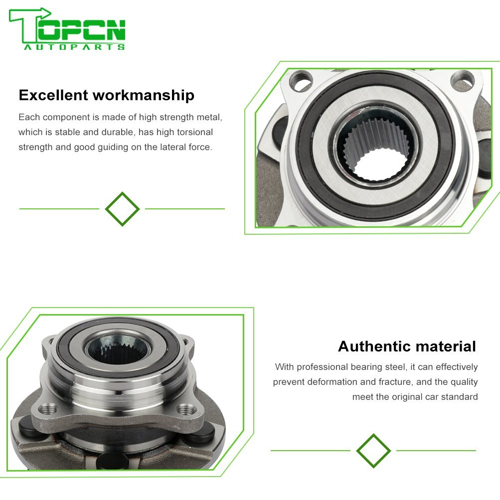 2 Rear Wheel Hub Bearing Assembly Fits Ford Gt 2017-2018 Ford Mustang 2015-2019
