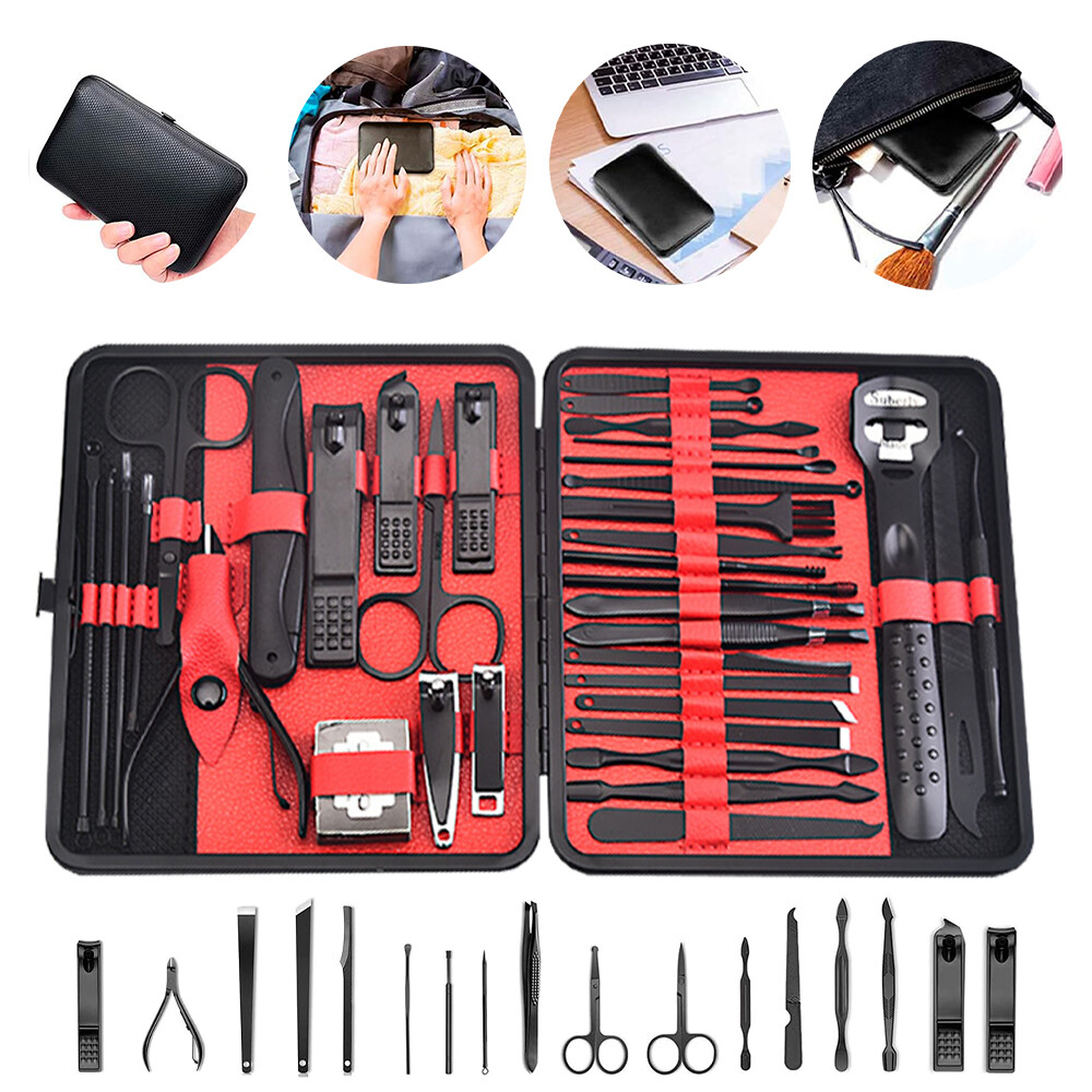 36pcs Women Men Manicure Pedicure Set Finger Toe Nail Clippers