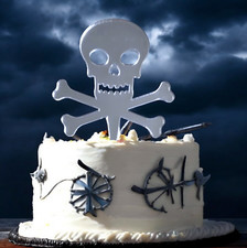 Skull and Crossbones Cake Toppers