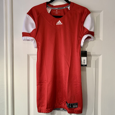 Adidas Jersey Youth Large Red/White Press Coverage Football New w/tags Youth