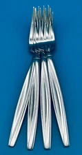 Set of 4 Oneida SWEEP Salad Dessert Forks 7 1/8" Stainless Flatware Silverware