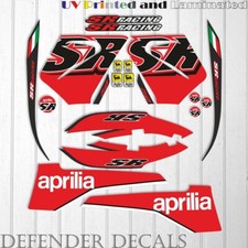 Kit Grafica Adesivi Decalcomanie Scooter Aprilia SR 50 R Factory Bianco Riproduzione
