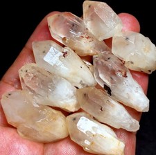 90g 9pcs Natural Hollandite Star Quartz CRYSTAL Point&Trapiche Hair&babysbreath