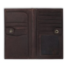 Genuine Leather RFID Blocking Long Wallet for Men  Women   Bifold Checkbook ...