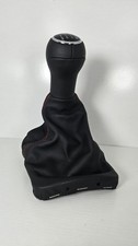 New Genuine Oem Vw 1998 - 2010 New Beetle Black Leather 5 Speed Shift Knob