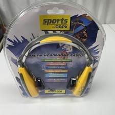 Vintage Sports by GPX Headphone Radio AM FM NOS Model AHP3200