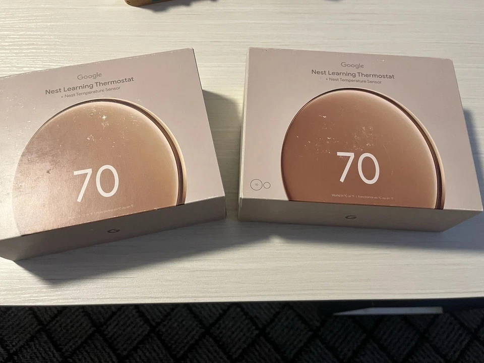 NUEVO - Termostato de aprendizaje Google Nest 4ta generación sensor de temperatura dorado pulido Foto 2 de 2