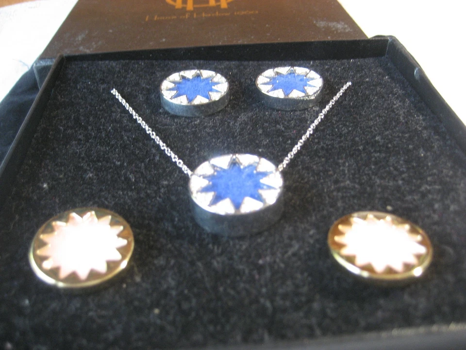 Conjunto de 2 pares de brincos House of Harlow 1960 Sunburst colar - Imagem 4 de 4