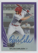 2019 Leaf Metal Draft 1990 Throwback Purple 3/25 Dylan Carlson #LT-DC1 Auto 02d2