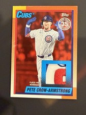 2025 Topps Update PETE CROW-ARMSTRONG RED /5 JERSEY RELIC 90RU-PC Nasty Patch