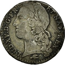 [#70601] Coin, France, Louis XV, 1/10 Écu au bandeau, 12 Sols, 1/10 ECU, 1756, L