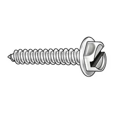 Sheet Metal Screw, #10 X 5/8 In, Plain 18-8 Stainless Steel Flange Hex Head