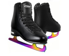 Women Boys Girls Figure Skates Stainless Steel Blades Size 10 Women / Size 9 Men