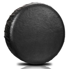 Universal 2830in Spare Tire Cover Waterproof HeavyDuty Leather, Black