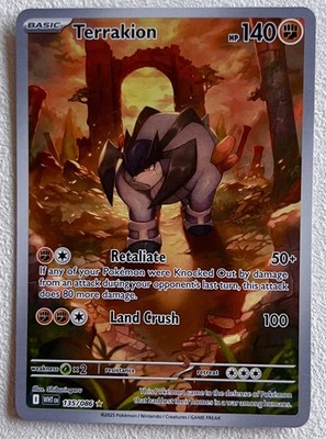 Pokemon TCG Terrakion 135/086 Illustration Rare White Flare