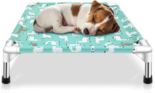 Elevated Dog Bed Pet Cot for Small Dogs, Indoor and Outdoor Use