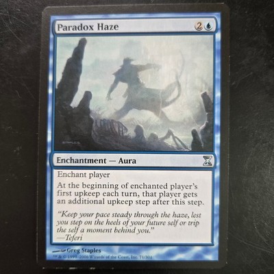 MTG Paradox Haze Time Spiral TSP 71 Uncommon Blue Enchantment Aura Extra Upkeep