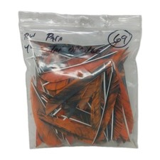 69 Count Archery Arrow Feathers 4" Right Wing: Parabolic Camo Tre Orange