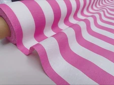 Teflon Waterproof Outdoor Canopy Fabric Stripes Material 140cm wide PINK & WHITE