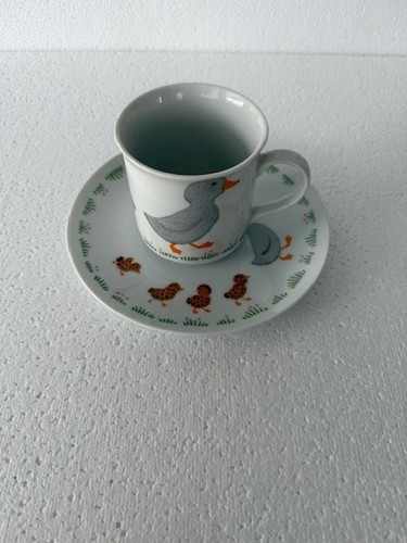 BEAUTIFUL VINTAGE GIBSON DUCK &BABIES MUG AND SAUCER SET, FUNCTIONAL COLLECTIBLE