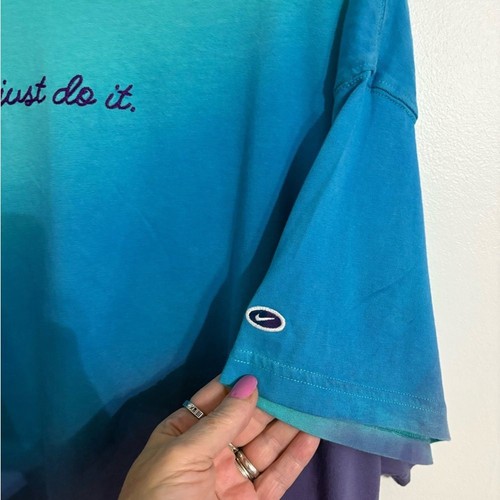 Nike Blue and Purple Gradient Short Sleeve Tee Size XXLARGE NWOT - Picture 4 of 11